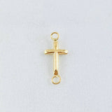 Herraje Cruz Puntas Planas 0.25gr / 3/4 in / Oro Amarillo 18K ©