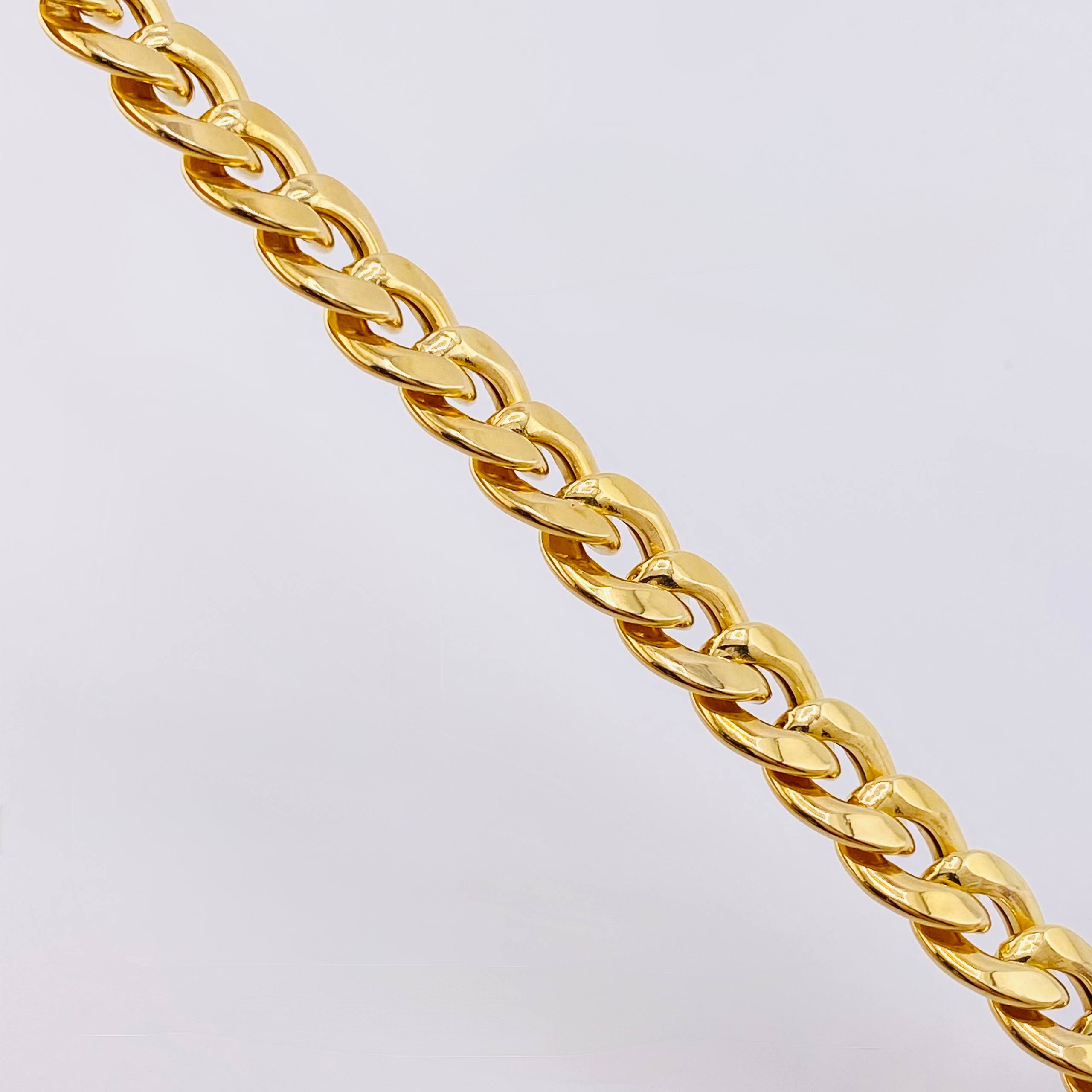 Pulso Cubano 9.5gr / 8 3/4 in / 9mm Oro Amarillo +1 18K ©
