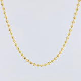 Cadena Militar Diamantada Media Luna 12.4 g / 23 3/4 in / 2.4 mm Oro Amarillo 18K