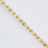 Cadena Militar Media Luna 12.5gr / T12 1/2 / 20 in / 4mm Oro Amarillo Nac.Esp. 18K $