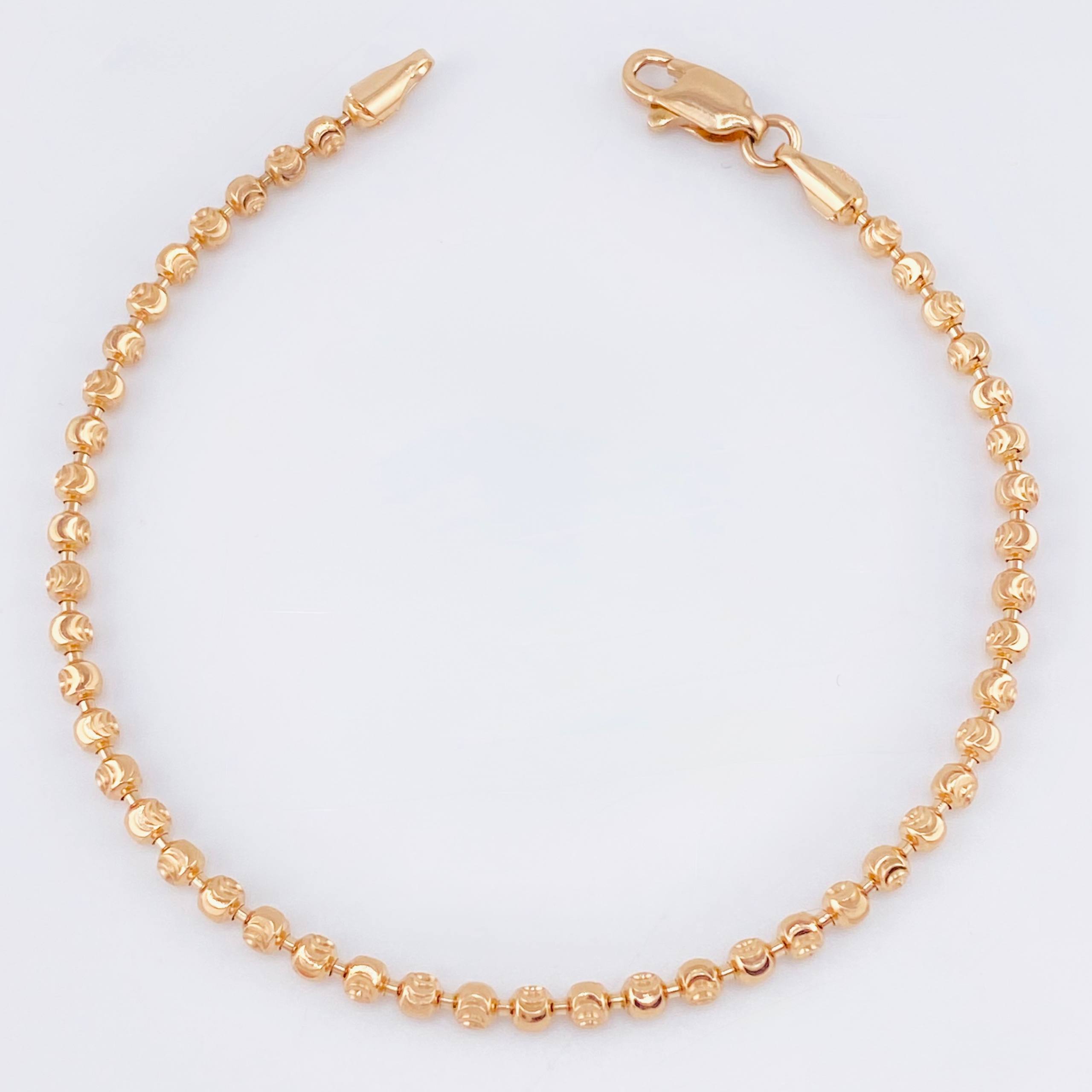 Pulso Militar Media Luna 5.8gr / 7 3/4 in / 3mm Oro Rosa Nac.Esp. 18K *