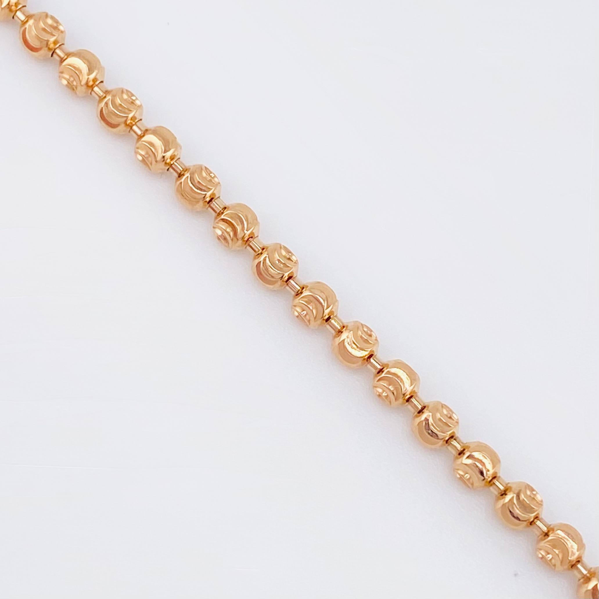 Pulso Militar Media Luna 5.8gr / 7 3/4 in / 3mm Oro Rosa Nac.Esp. 18K *