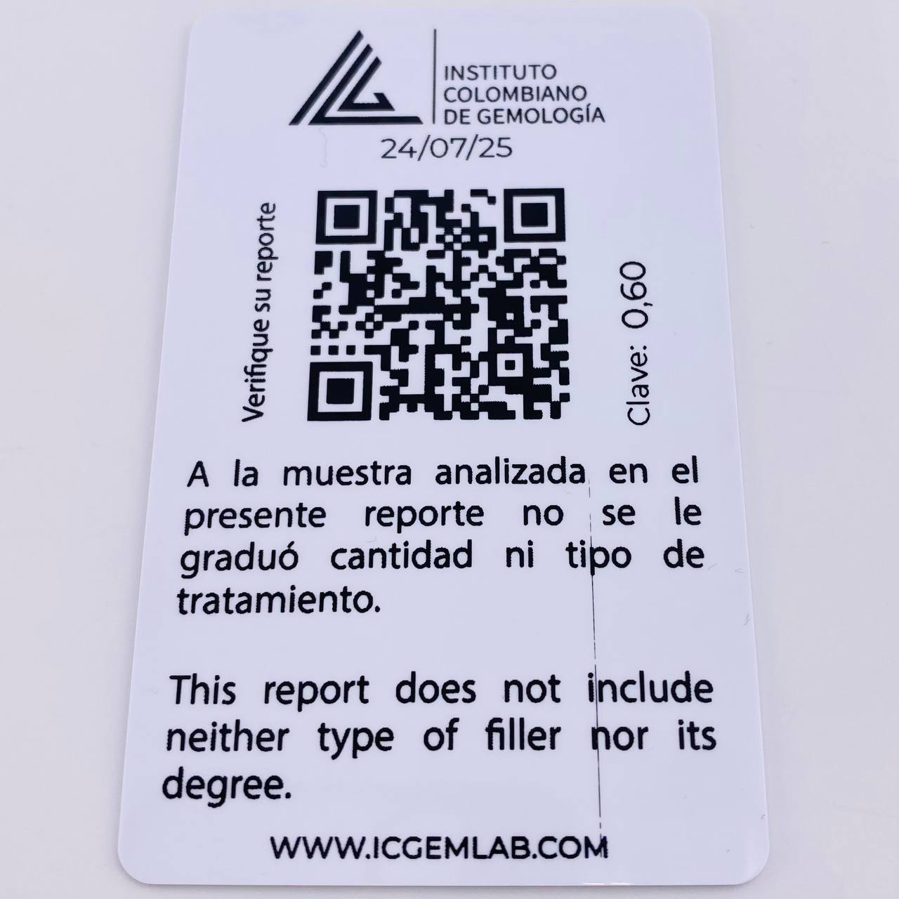 Herraje Rectangulo Cuatro Garras 60pts Esmeralda 0.5gr / 1/2 in / Oro Amarillo 18K