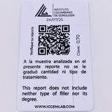 Herraje Cuadrado Cuatro Garras 70pts Esmeralda 0.8gr / 1/2 in / Oro Amarillo 18K