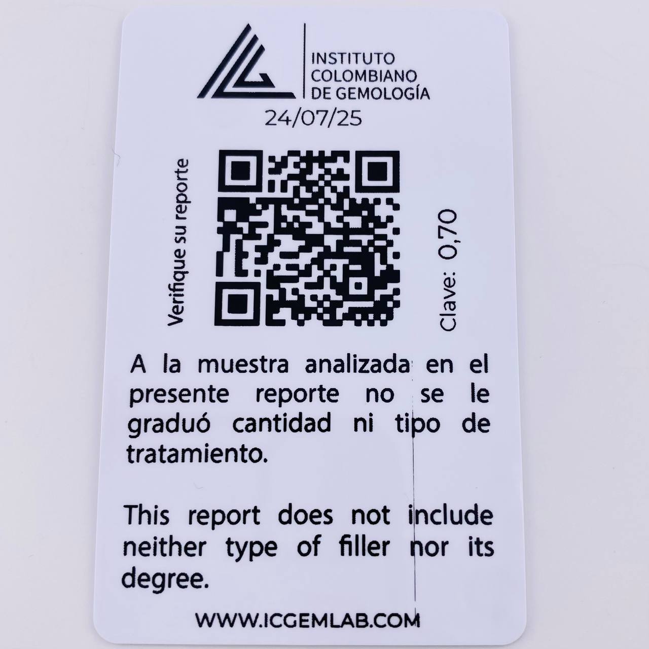 Herraje Cuadrado Cuatro Garras 70pts Esmeralda 1gr / 1/2 in / Oro Amarillo 18K