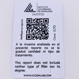 Herraje Cuadrado Cuatro Garras 70pts Esmeralda 1gr / 1/2 in / Oro Amarillo 18K