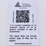 Herraje Corazon Cuatro Garras 60pts Esmeralda 0.75gr / 1/2 in / Oro Amarillo 18K