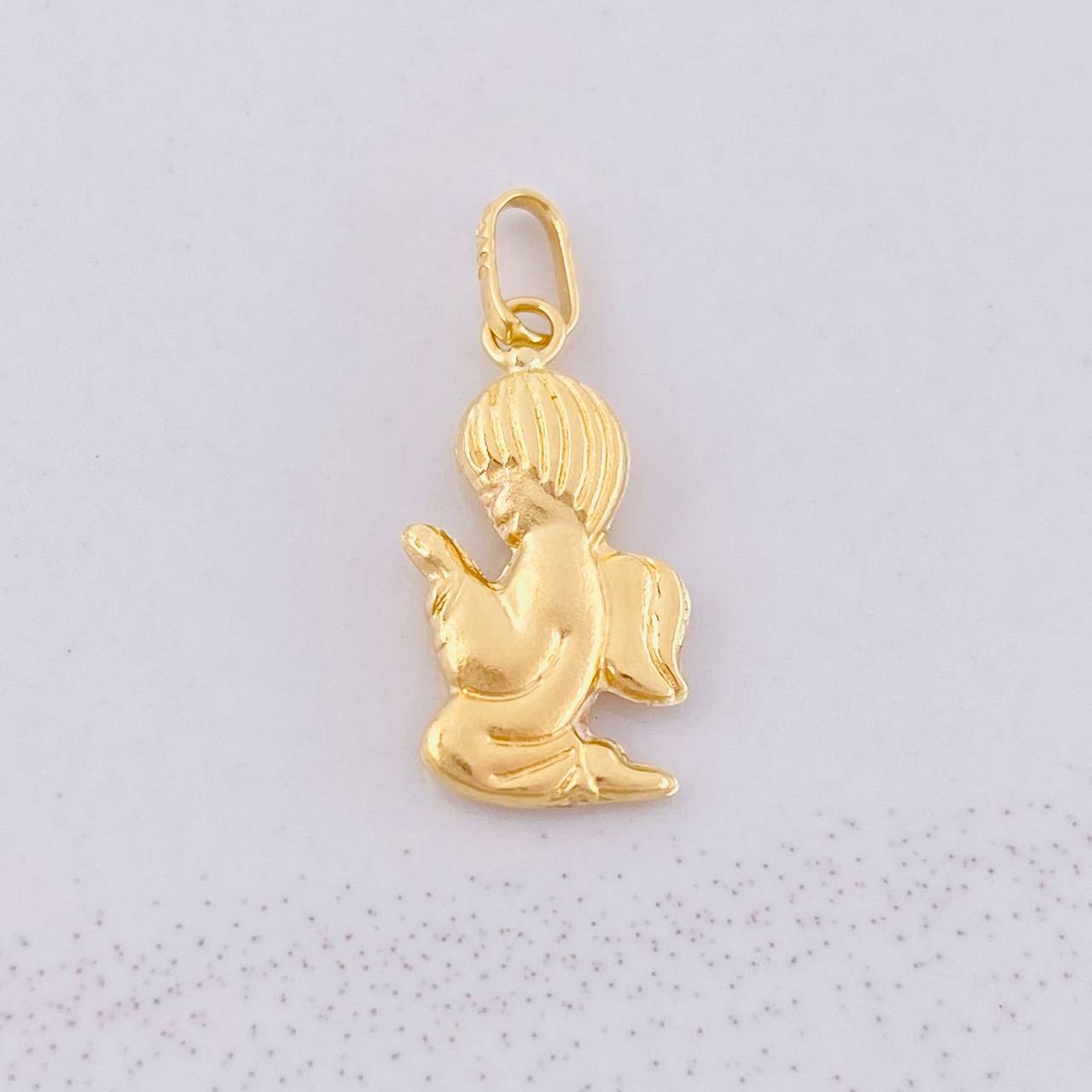 Dije Angel de la Guarda 0.5g / 3/4 in Oro Amarillo 18K