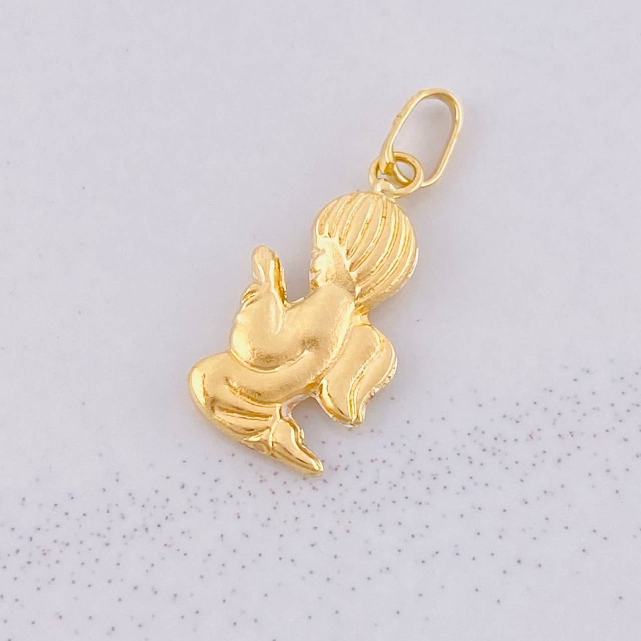 Dije Angel de la Guarda 0.5g / 3/4 in Oro Amarillo 18K