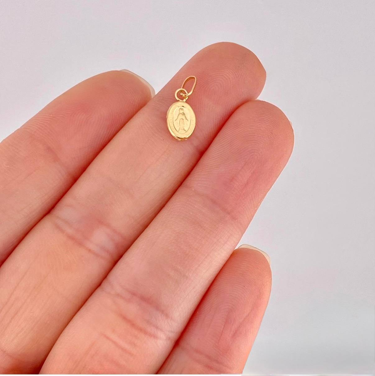 Dije Virgen Milagrosa 0.15g / 1/2 in Oro Amarillo 18K