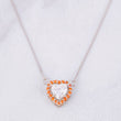 Venetian Chain Set + Heart Pendant Moissanite 1 cts / 2.7g / 16 in 18K White Gold