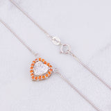Venetian Chain Set + Heart Pendant Moissanite 1 cts / 2.7g / 16 in 18K White Gold