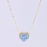 Venetian Chain Set + Moissanite Heart Pendant 1 ct / 2.3g / 18 in Yellow Gold 18K