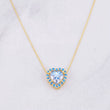 Venetian Chain Set + Moissanite Heart Pendant 1 ct / 2.3g / 18 in Yellow Gold 18K