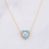 Venetian Chain Set + Moissanite Heart Pendant 1 ct / 2.3g / 18 in Yellow Gold 18K
