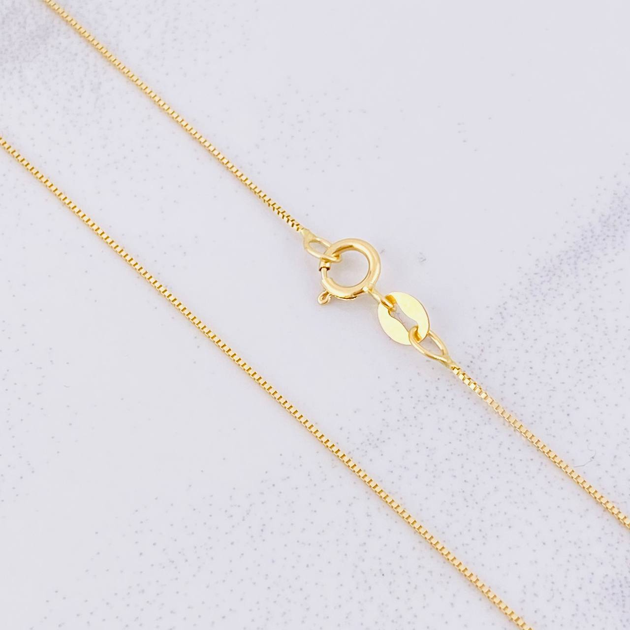 Venetian Chain Set + Heart Pendant Moissanite 1 cts / 2.15g / 18 in Two Yellow Rose Gold 18K