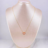Venetian Chain Set + Heart Pendant Moissanite 1 cts / 2.15g / 18 in Two Yellow Rose Gold 18K