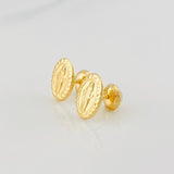 Miraculous Virgin Stud Earrings 0.95g / in / 7.59mm Yellow Gold 18K