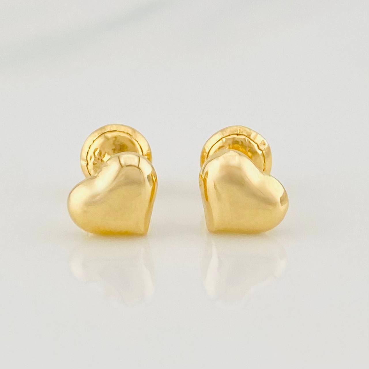 Heart Stud Earrings 0.7g / in / 7.16mm 18K Yellow Gold