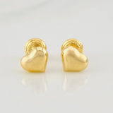 Heart Stud Earrings 0.7g / in / 7.16mm 18K Yellow Gold