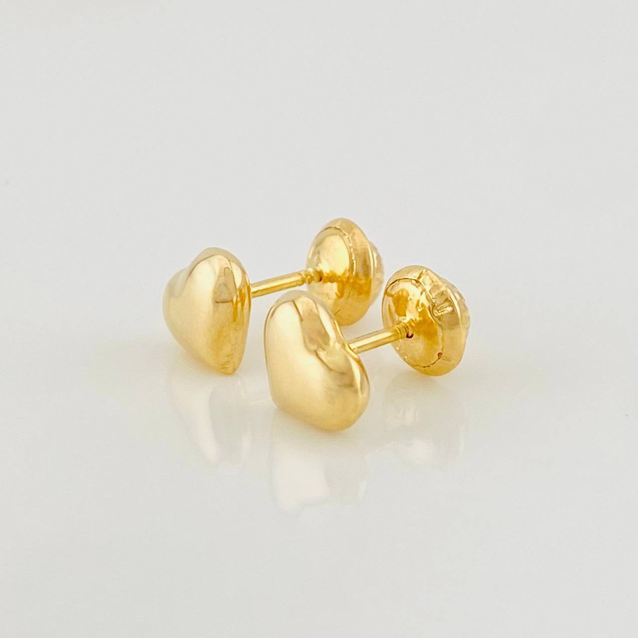 Heart Stud Earrings 0.7g / in / 7.16mm 18K Yellow Gold