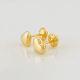 Heart Stud Earrings 0.7g / in / 7.16mm 18K Yellow Gold