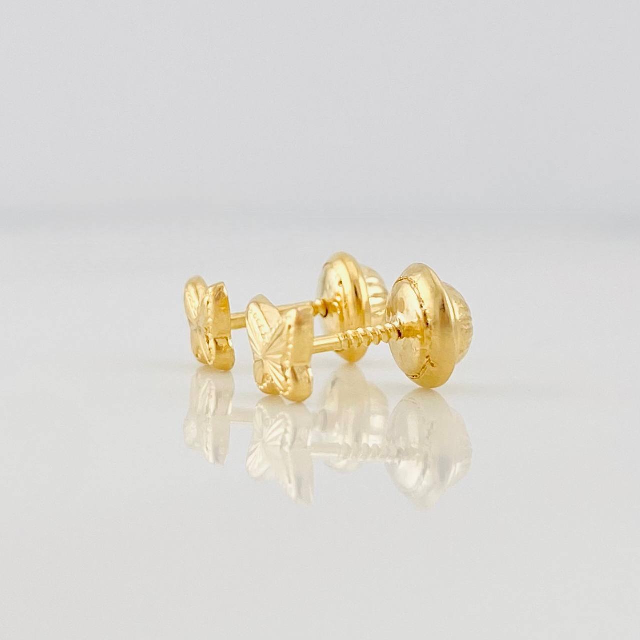 Topos Mariposa Diamantada 0.6g / in / 3.42mm Oro Amarillo 18K