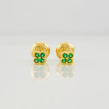 Topos Flor 0.65g / in / 3.5mm Oro Amarillo 18K