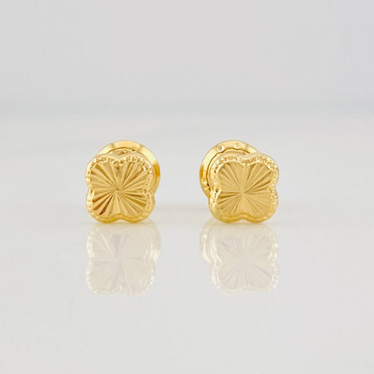 Topos Trebol Diamantado 0.7g / in / 5.06mm Oro Amarillo 18K