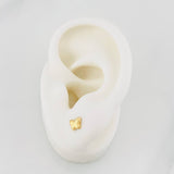 Topos Mariposa Diamantada 0.6g / in / 3.42mm Oro Amarillo 18K