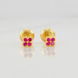 Topos Flor 0.65g / in / 3.8mm Oro Amarillo 18K