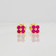 Flower Stud Earrings 1.05g / in / 4.66mm Yellow Gold 18K