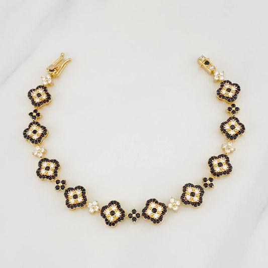 Clover Bracelet Flores 15.60g / 7 in / 10.13mm 18K Yellow Gold