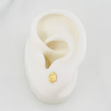 Stud Earrings Horse Shoe 0.65g / in / 6mm Yellow Gold 18K
