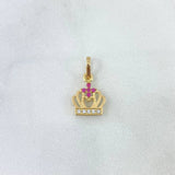 Pendant Corona Flor 1.15gr / 2cm / Yellow Gold *