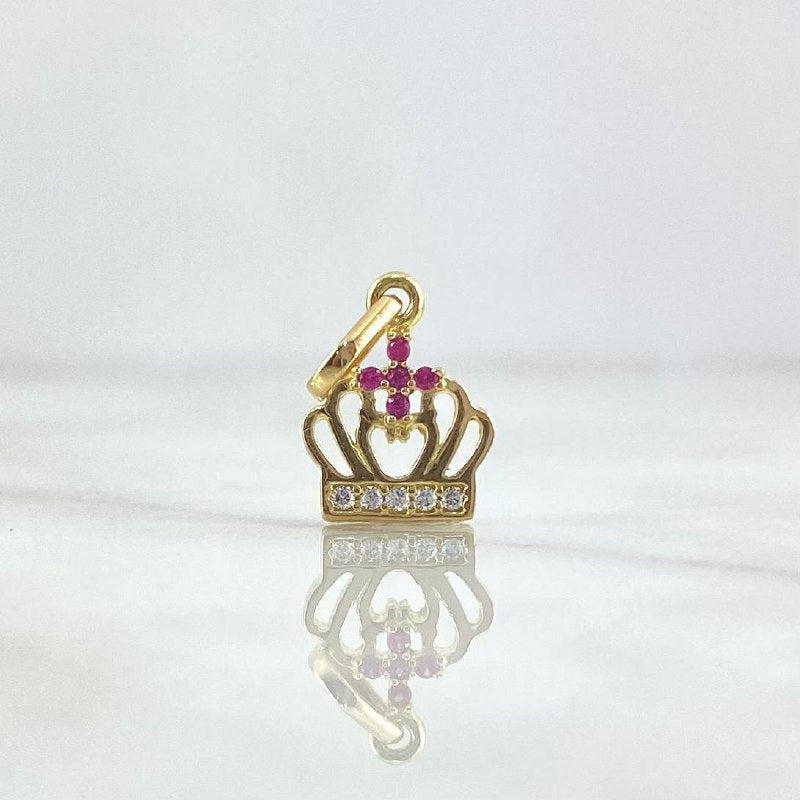 Pendant Corona Flor 1.15gr / 2cm / Yellow Gold *