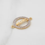 Herraje Mamá 1gr / 3/4 in / Dos Oros Amarillo Blanco  18K &