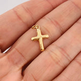 Dije Cruz 0.45gr / 3/4 in / Oro Amarillo 18K &