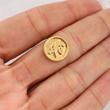 Herraje Medalla Fe 0.85gr / 1/2 in / Oro Amarillo 18K &