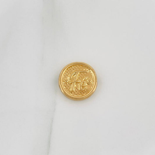 Charm Faith Medal 0.85gr / 1/2 in / 18K Yellow Gold &