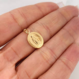 Pendant Miraculous Virgin 0.65gr / 3/4 in / 18K Yellow Gold &