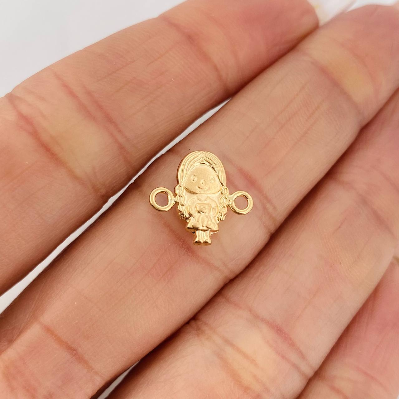 Herraje Niña 0.5gr / 1/2 in / Oro Amarillo 18K &