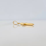 Dije Cruz Puntas Planas 0.4gr / 3/4 in / Oro Amarillo 18K &