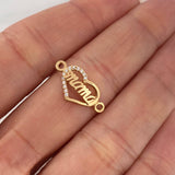 Herraje Corazon Mama 0.95gr / 3/4 in / Oro Amarillo 18K %