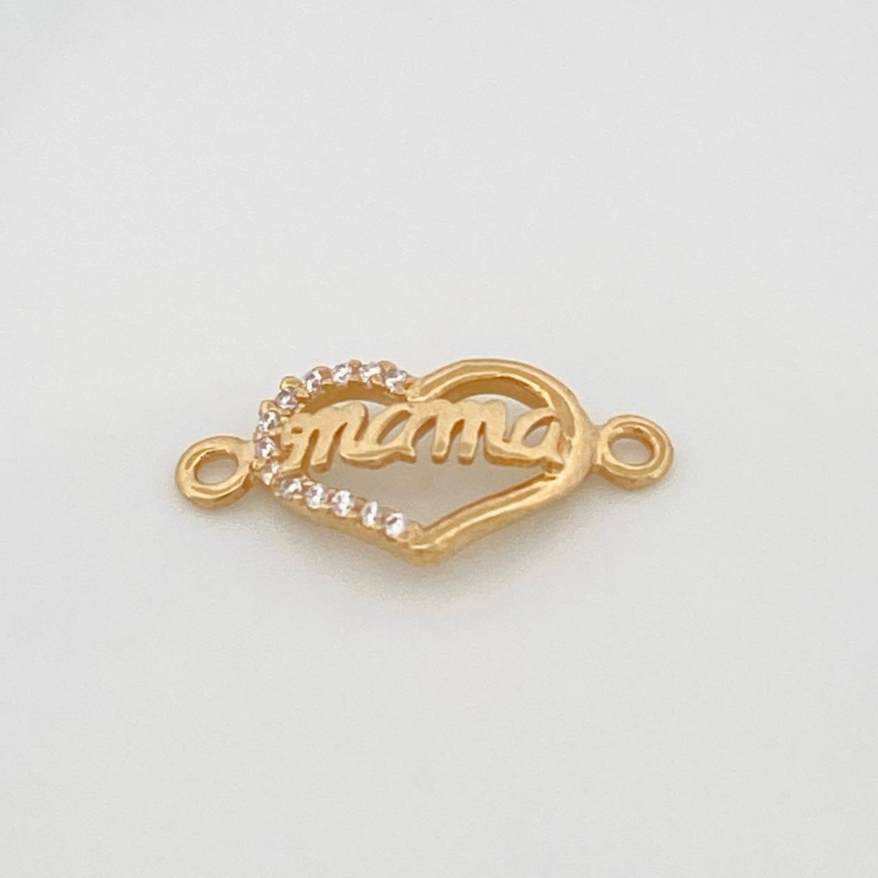 Herraje Corazon Mamá 0.95gr / 3/4 in / Oro Amarillo 18K &