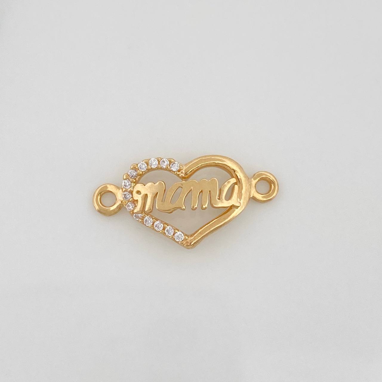 Herraje Corazon Mamá 0.95gr / 3/4 in / Oro Amarillo 18K &