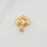 Dije Corazon 0.75gr / 3/4 in / Oro Amarillo 18K &