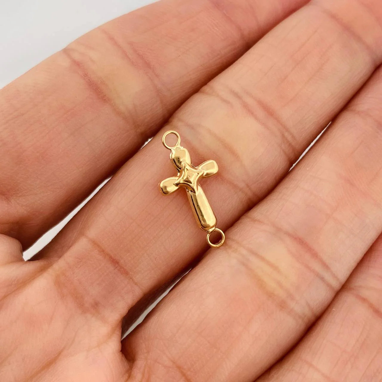 Herraje Cruz Estrella 0.3gr / 3/4 in / Oro Amarillo 18K %