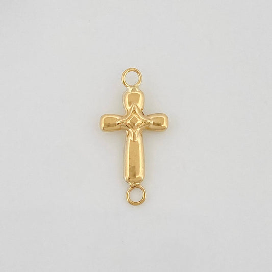 Herraje Cruz Estrella 0.3gr / 3/4 in / Oro Amarillo 18K &