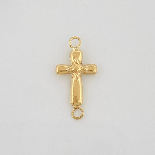 Herraje Cruz 0.3gr / 3/4 in / Oro Amarillo 18K !